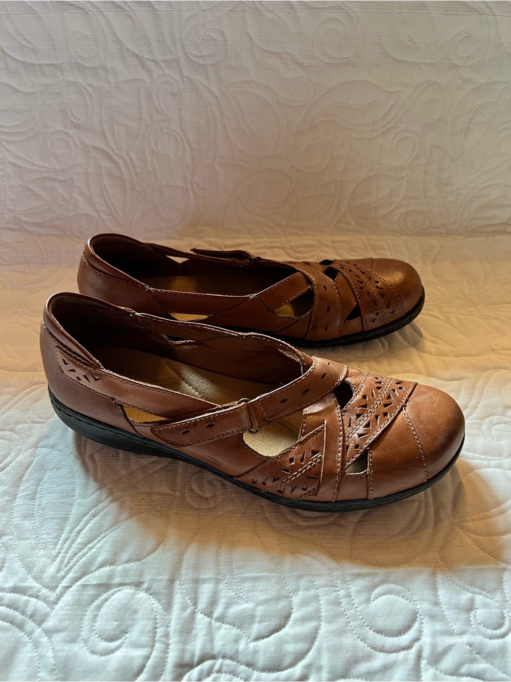Clarks Bendables Ashland Spin Q Leather Shoes Preppy Minimalist Loafer Sandal